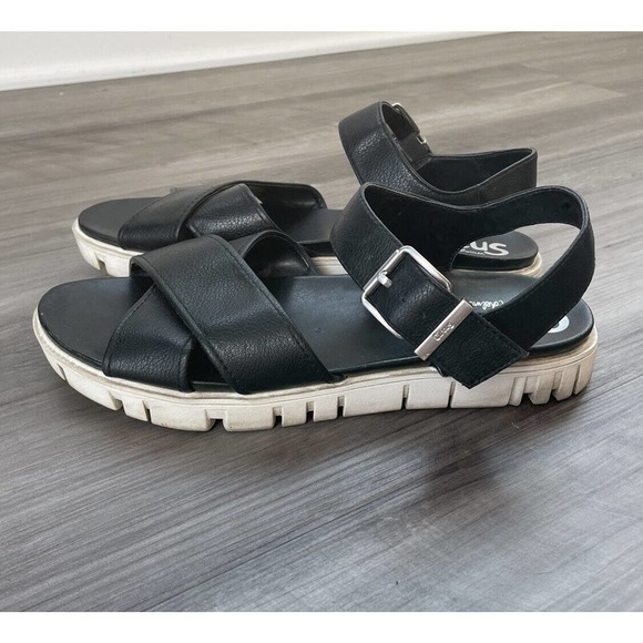 Circus Sam Edelman Womens Narcissa 9.5 Black Double Strap Buckle Sandals… - Picture 1 of 6